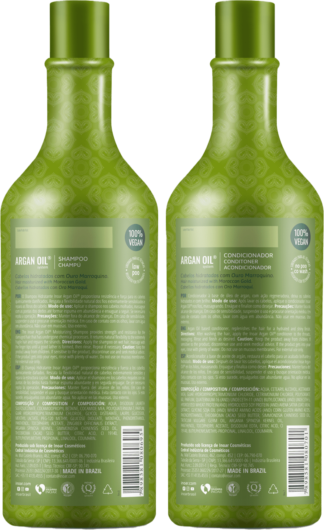 Inoar Argan Oil Progressive Brush 2X1000ml/33.8 fl.oz.