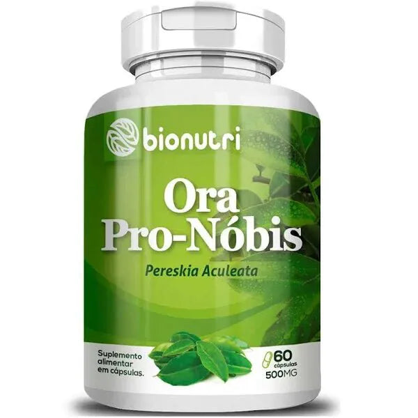 Ora Pro Nobis Bionutri Supplement Bottle With 60 Caps 500mg