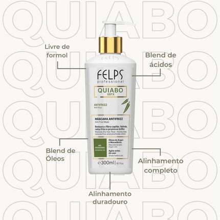 Felps Okra XBTX Anti Frizz Mask Hair Alignment 300ml/10.14 fl.oz.