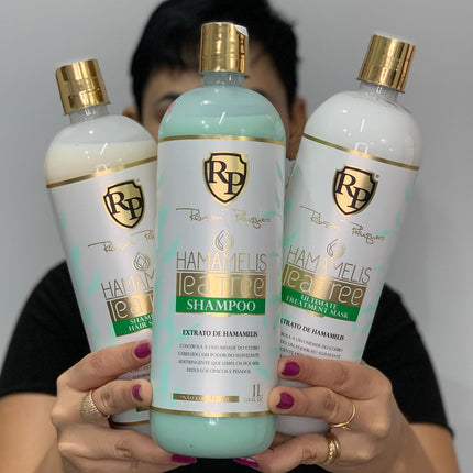 Robson Peluquero Kit Hamamelis Tea Tree Shampoo, Mask and Shampoo For Hair Strength 3x1000ml/33.8 fl.oz.