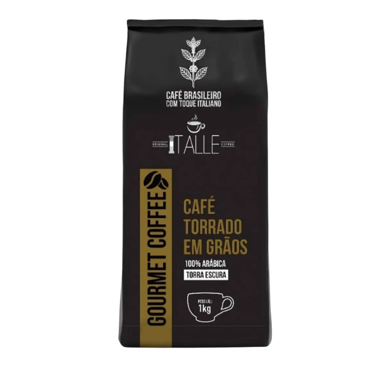 Roasted Coffee Beans Espresso Arabica Dark Roast Beans 1kg Gourmet Cafe Italle