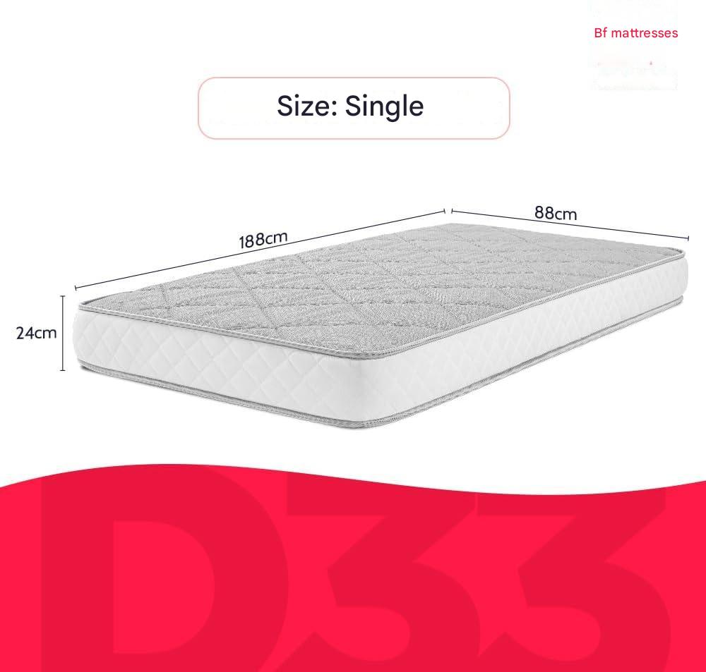 Single Orthopedic Mattress with D33 Vacuum Foam 88x188cm BF Colchões