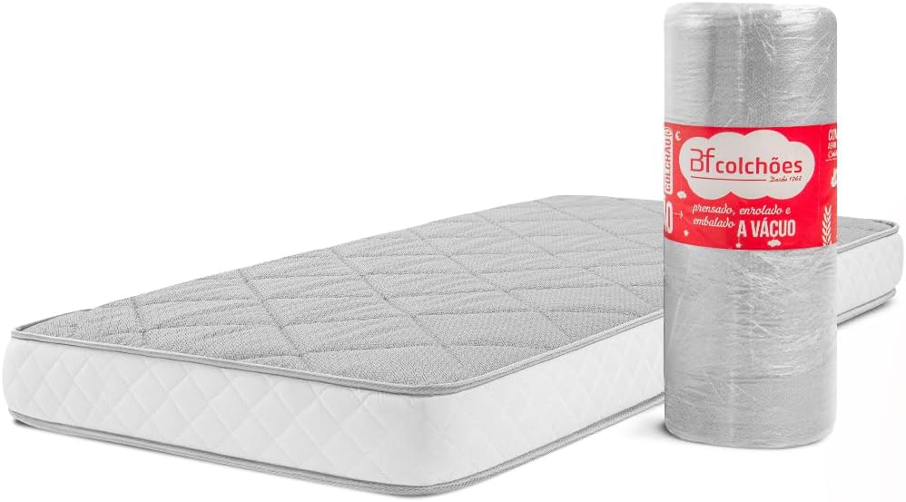 Single Orthopedic Mattress with D33 Vacuum Foam 88x188cm BF Colchões