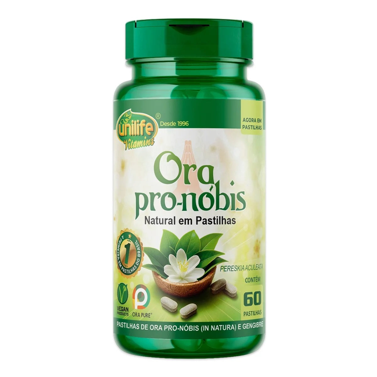 Unilife Natural Ora Pro-Nóbis and Ginger 60 Lozenges 1000mg