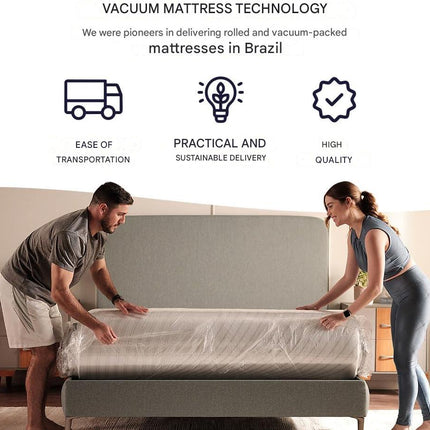 Single Orthopedic Mattress with D33 Vacuum Foam 88x188cm BF Colchões