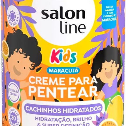 Salon Line, Creme para Pentear, Maracujá, Cachinhos Hidratados, Vegano - Para Cabelos Ondulados, Cacheados e Crespos, Salon Line, 1kg