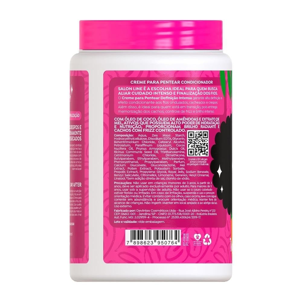 Linha Tratamento (Creme Para Pentear) Salon Line - Definicao Intensa 1000 Gr - (Salon Line Treatment (Combing Cream) Collection - Intense Definition Net 35.27 Oz)