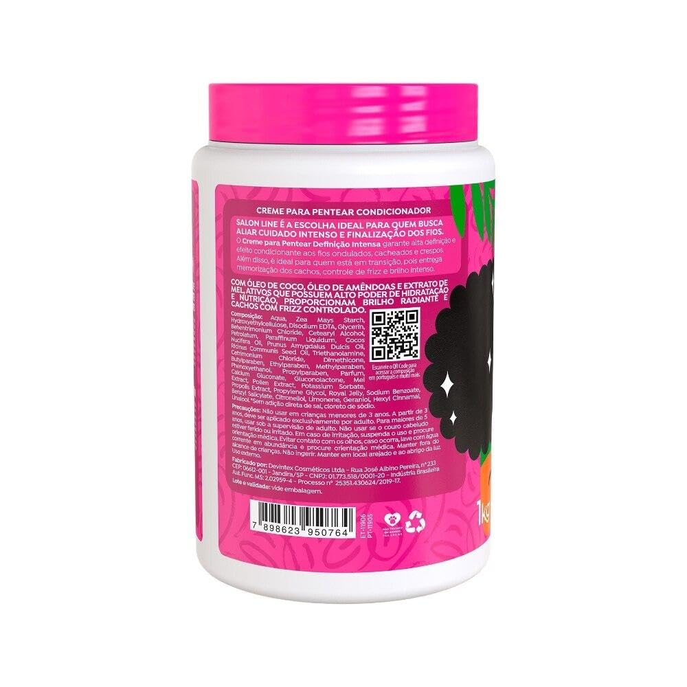 Linha Tratamento (Creme Para Pentear) Salon Line - Definicao Intensa 1000 Gr - (Salon Line Treatment (Combing Cream) Collection - Intense Definition Net 35.27 Oz)
