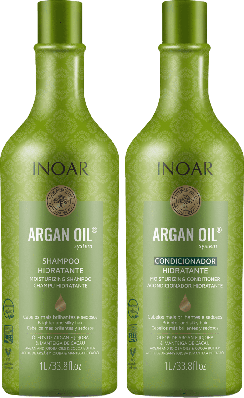 Inoar Argan Oil Progressive Brush 2X1000ml/33.8 fl.oz.