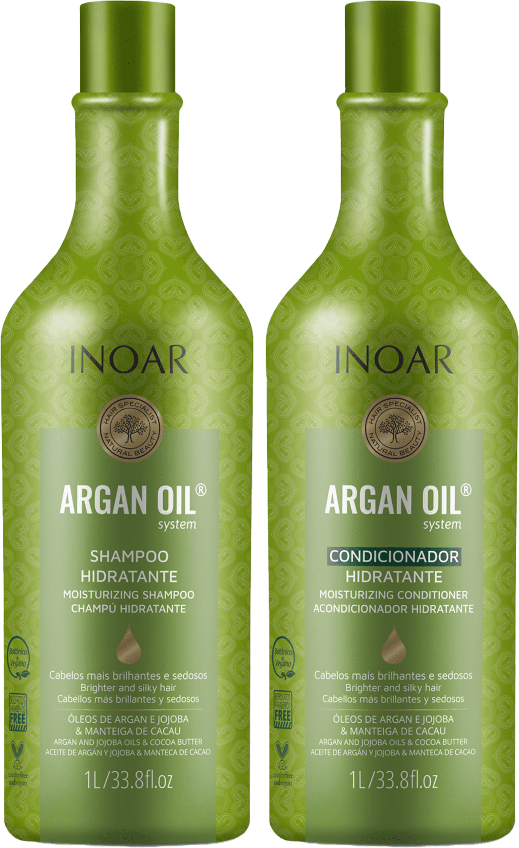 Inoar Argan Oil Progressive Brush 2X1000ml/33.8 fl.oz.