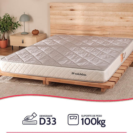 Single Orthopedic Mattress with D33 Vacuum Foam 88x188cm BF Colchões