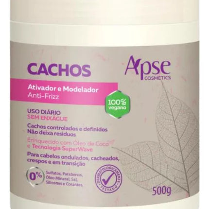 Apse Cosmetics SOS Cachos Kit Shampoo, Conditioner, Gelatin, Mask and Activator 5 Steps