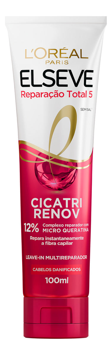 Elseve Total Repair Leave-in 5 Cicatri Renov 100ml/ 3.38 fl.oz.