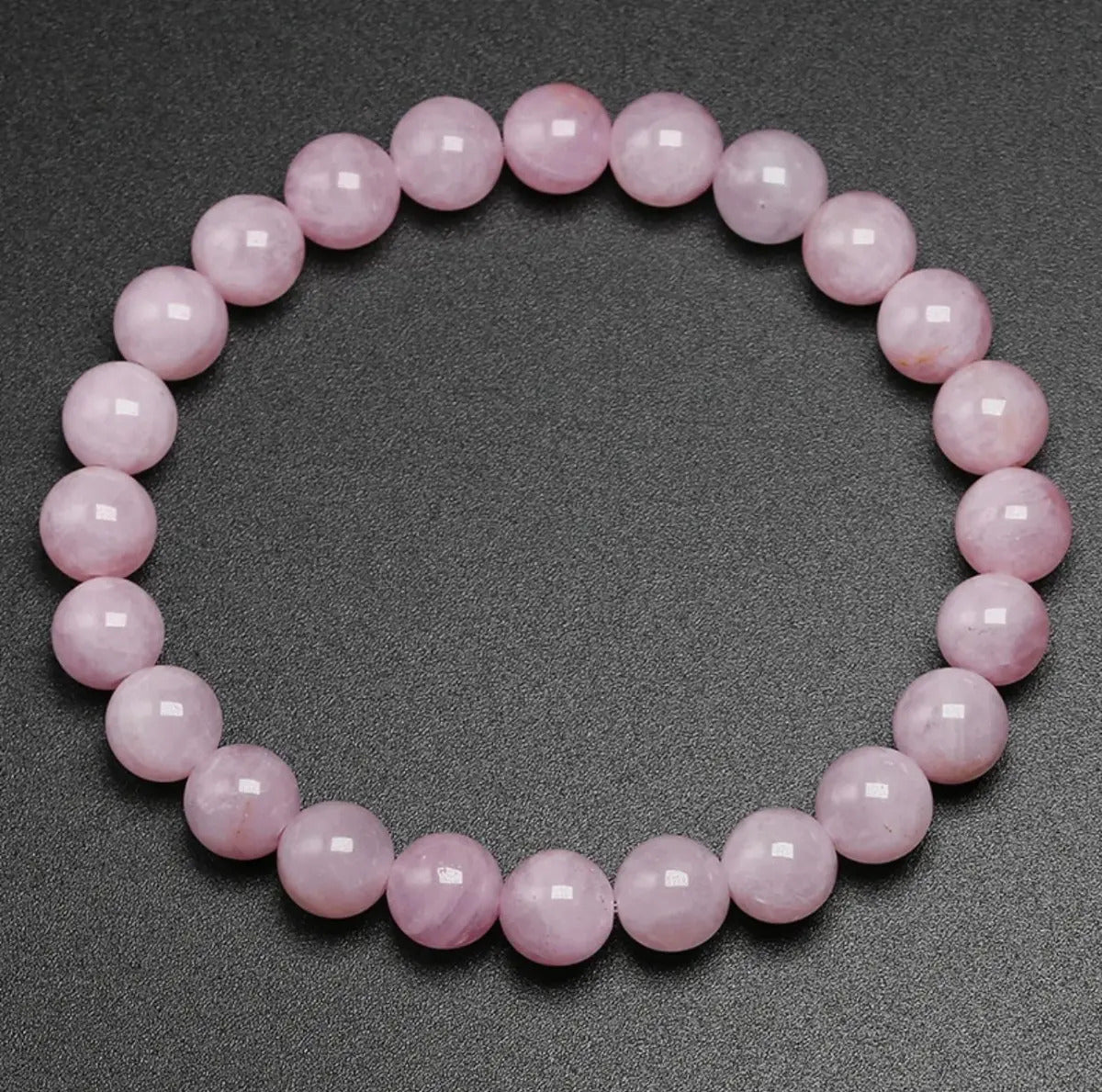 Pulseira de Quartzo Rosa, Pedra Natural do Amor (8mm)