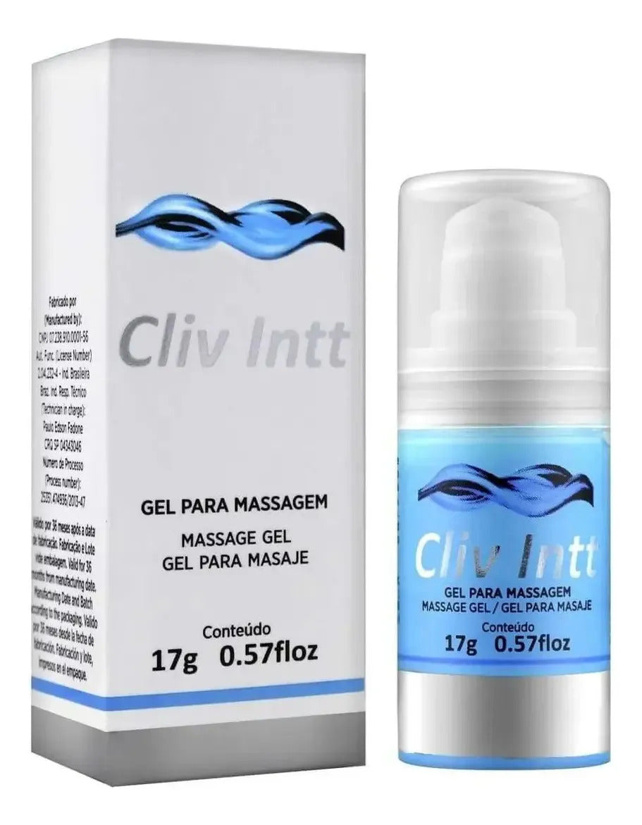 Cliv Intt Gel Extra Forte 17g lubricant for intimate use, with anesthetic and desensitizing properties, neutral scent, no fragrance.