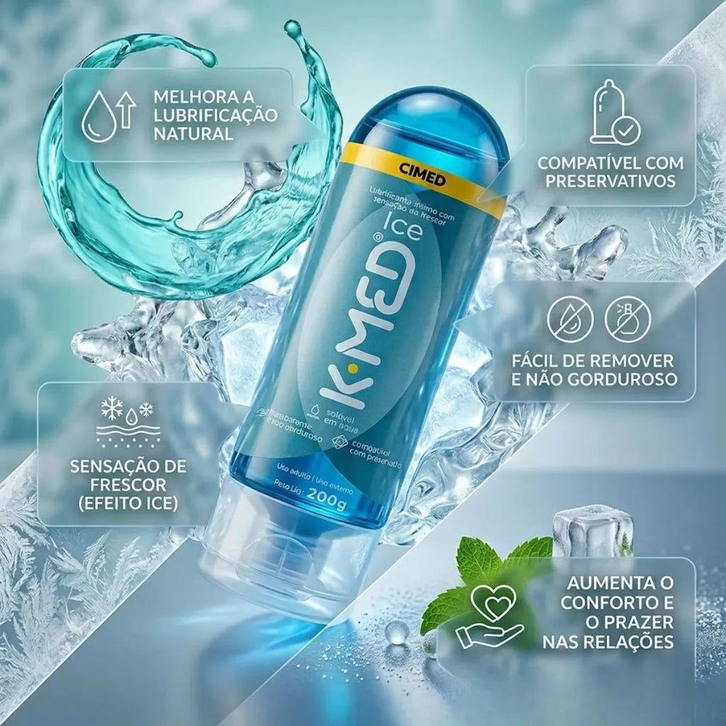 K-MED personal lubricant kit with neutral, hot, and ice lubricants in three 200g bottles, designed for intimate use.