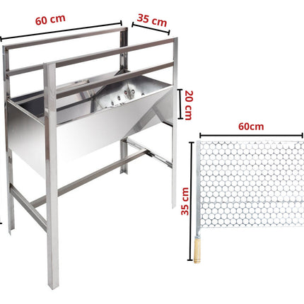 Large Portable Stainless Steel Barbecue Grill Includes 2 Grills