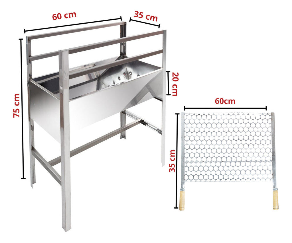 Large Portable Stainless Steel Barbecue Grill Includes 2 Grills