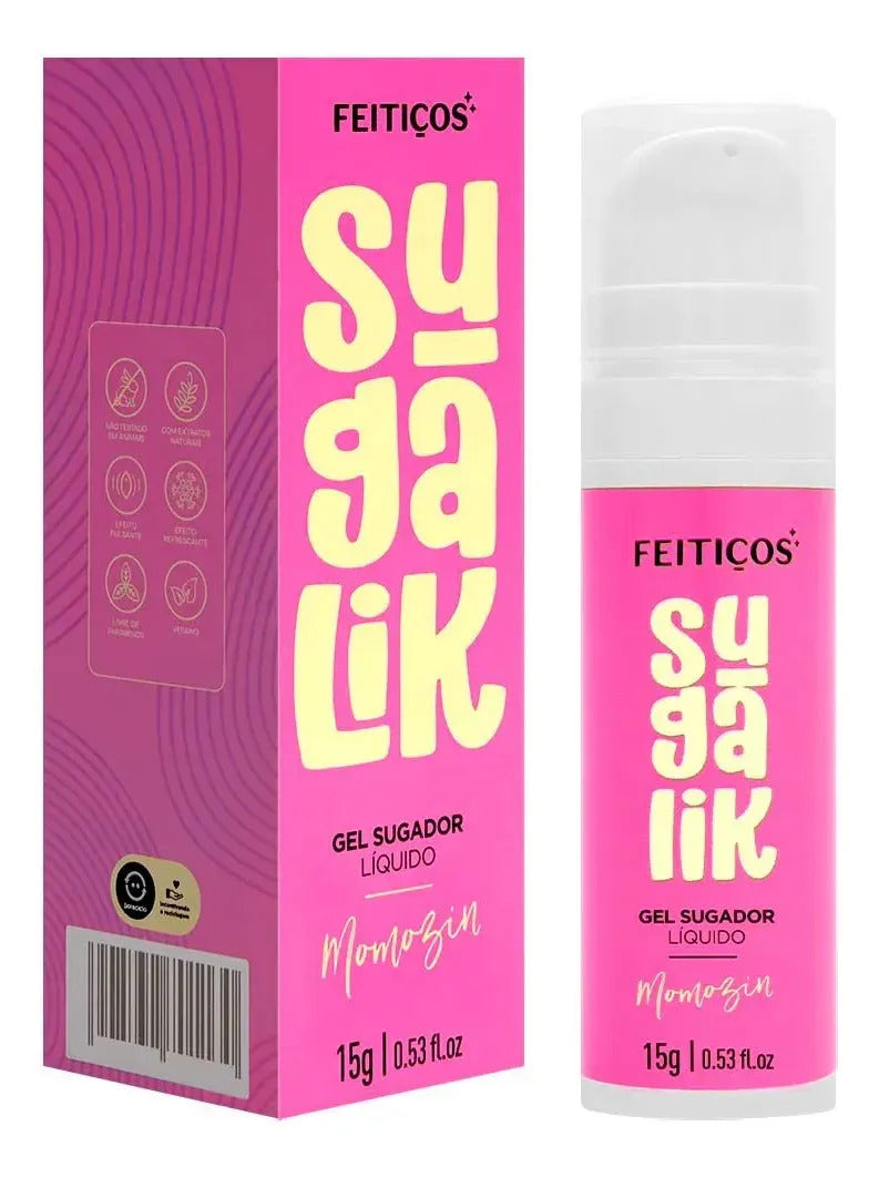 Sugalik Momozin Strawberry whipped cream gel in 15g, an intimate sensory gel with strawberry flavor and creamy texture.