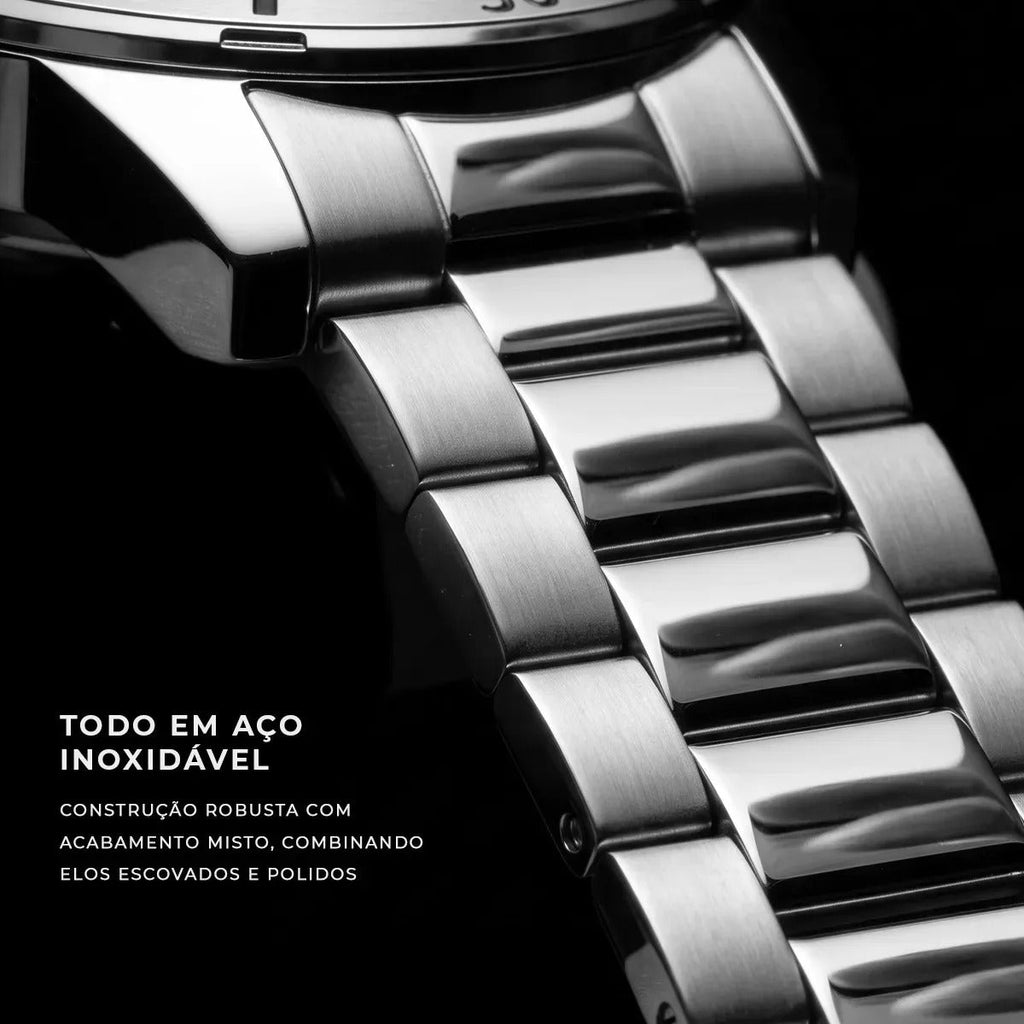 Relógio Technos Masculino Militar Prata A Prova D´água 2115NAQ/1P