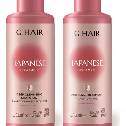 G.Hair Treatment Japones Brush Progressive Smoothing Hair Kit 2x1000ml/33.8 fl.oz.