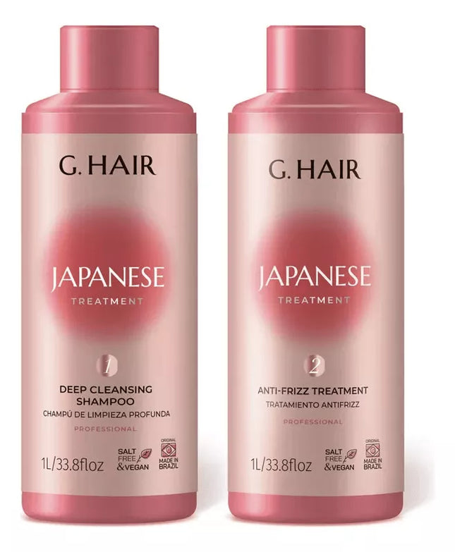 G.Hair Treatment Japones Brush Progressive Smoothing Hair Kit 2x1000ml/33.8 fl.oz.