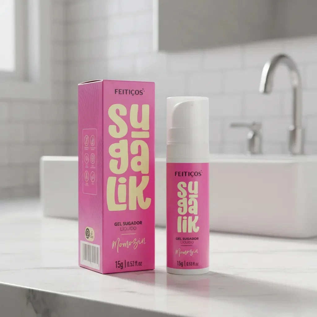 Sugalik Momozin Strawberry flavored intimate sensory gel in 15g tube, creamy and smooth texture for personal use.