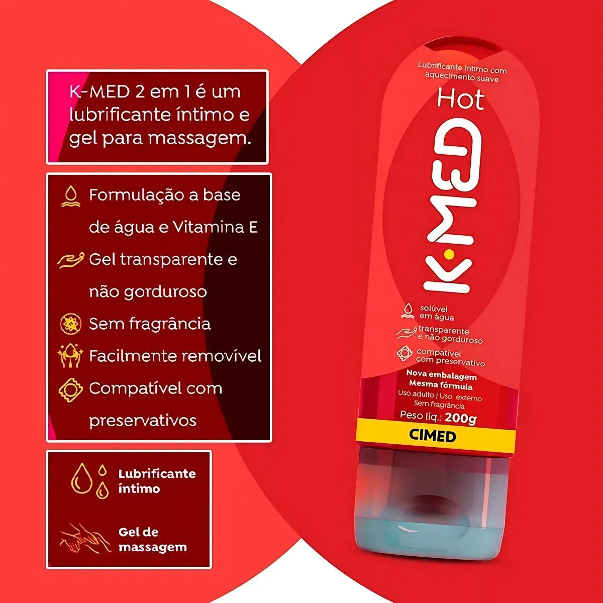 K-MED Personal Lubricant Kit with Neutral, Hot, and Ice formulas, each 200g bottles for versatile intimate use.
