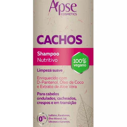 Apse Cosmetics SOS Cachos Kit Shampoo, Conditioner, Gelatin, Mask and Activator 5 Steps