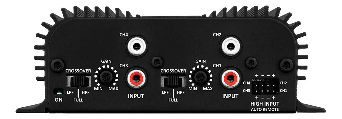 Taramps TS400X4 Black Amplifier Module 400 Watts RMS Digital  4 Channels 2 Ohms Stereo Audio Wire and RCA Input Power for Car Motorcycle Truck Automotive Sound