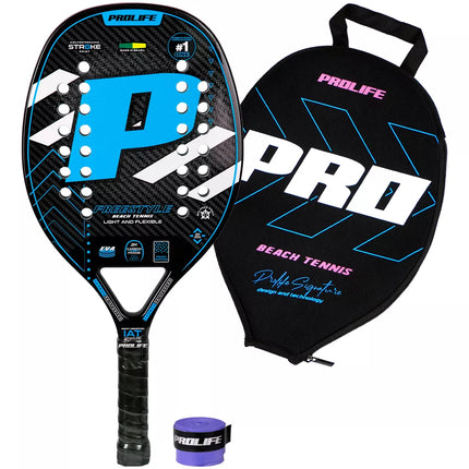 Beach Tennis Freestyle Racket 3k Carbon Original Prolife Pink