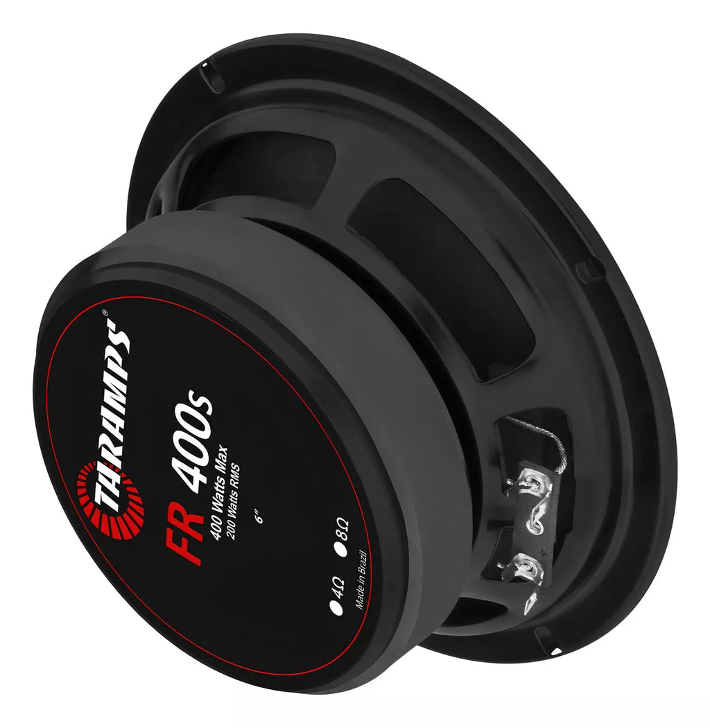 Pair of Taramps FR 400S 6-Inch 200W RMS 4 Ohms Black Speakers