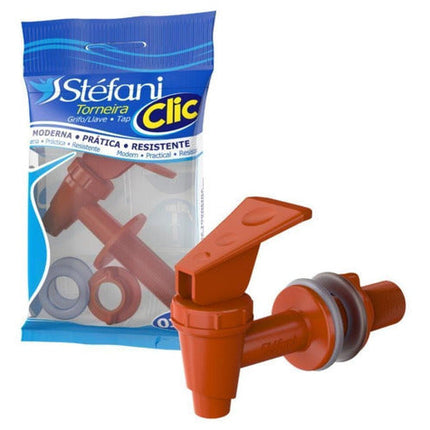 Water Filter Tap for Clay Filter Clic Stefani - Brown