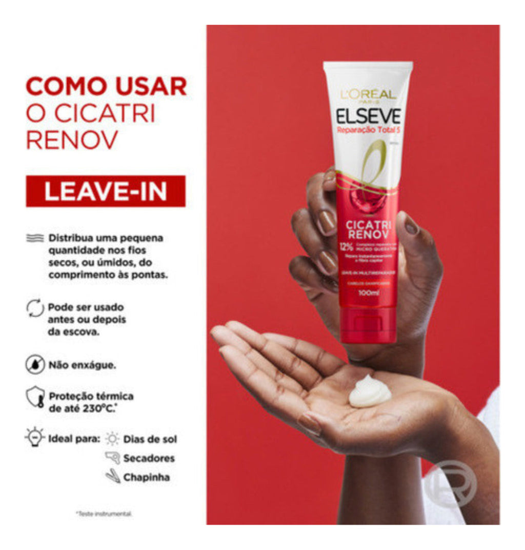 Elseve Total Repair Leave-in 5 Cicatri Renov 100ml/ 3.38 fl.oz.