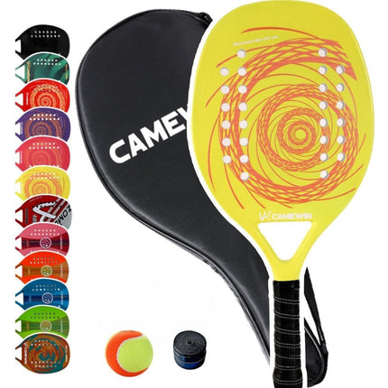 Camewin Carbon Beach Tennis Racket Colors Models + Case Color Yellow