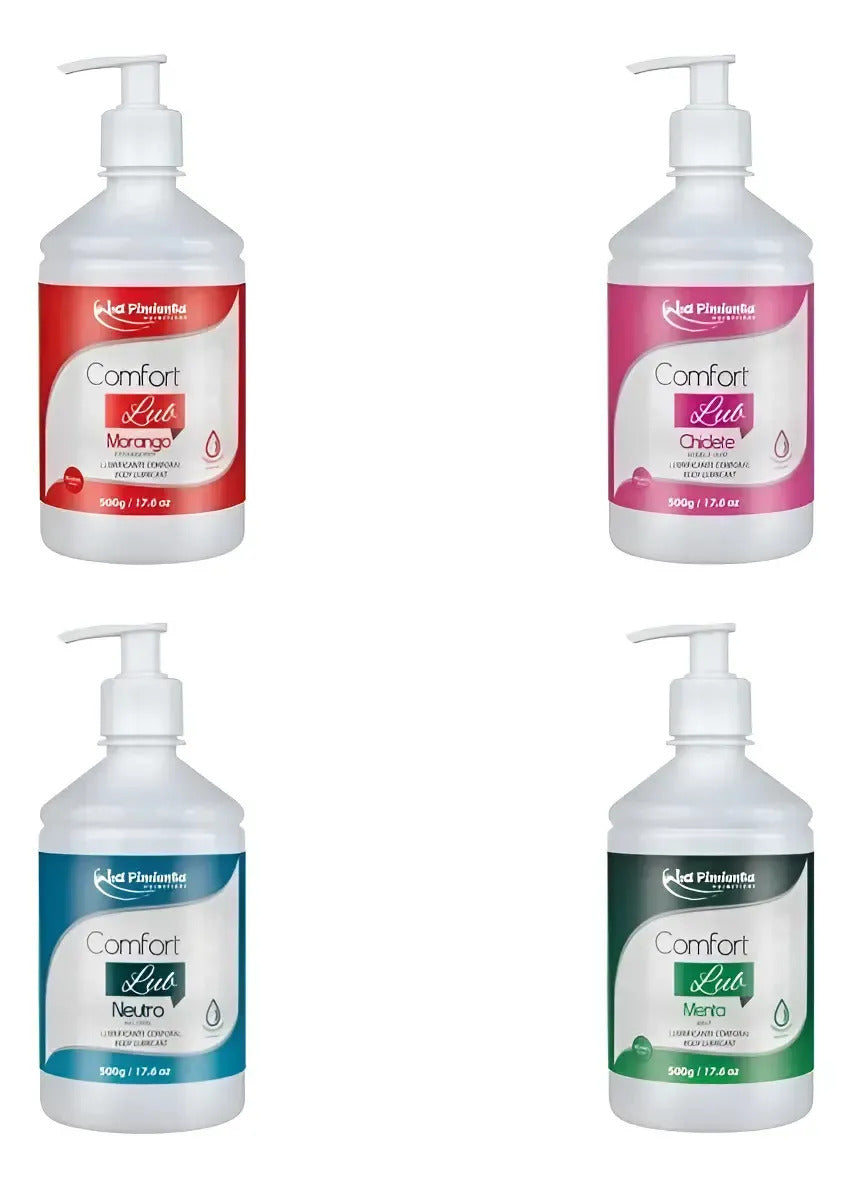 Neutral lubricant bottle for couples, 500g, with fruity bubblegum flavor, from BuyBrazil, suitable for homem and mulher use