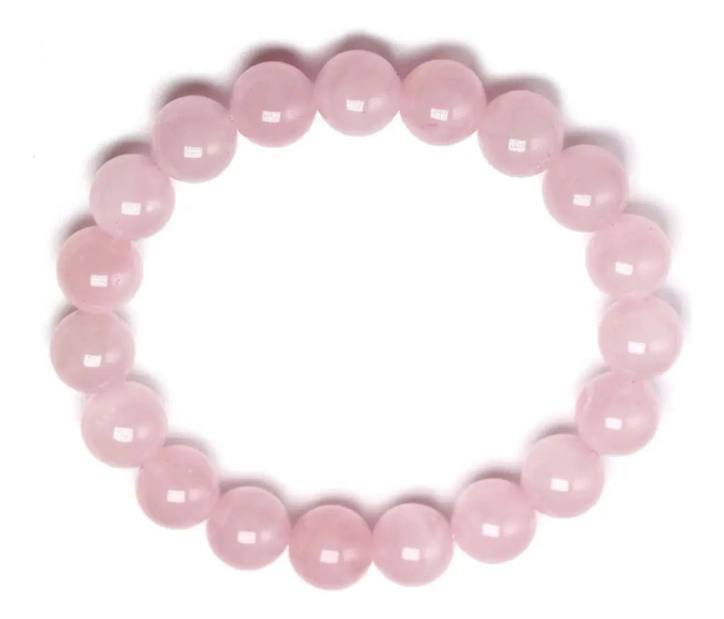 Pulseira de Quartzo Rosa, Pedra Natural do Amor (8mm)