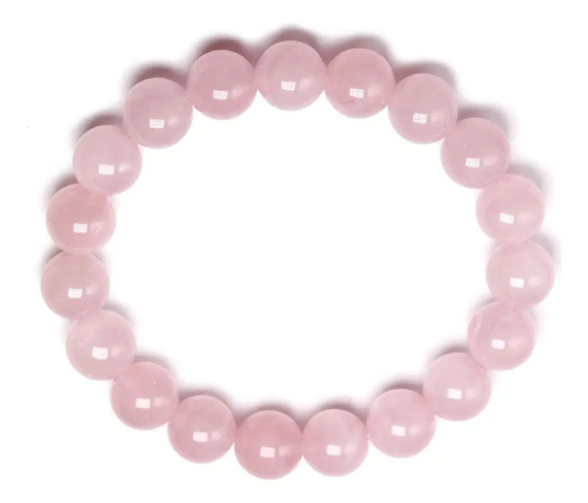 Pulseira de Quartzo Rosa, Pedra Natural do Amor (8mm)