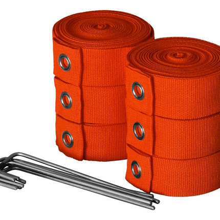 Kit Beach Tennis Orange - Pro 4-Strip Net + Marking Tape