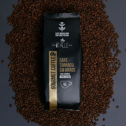 Roasted Coffee Beans Espresso Arabica Dark Roast Beans 1kg Gourmet Cafe Italle