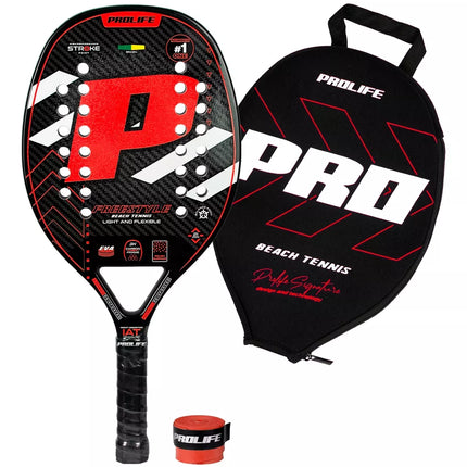Beach Tennis Freestyle Racket 3k Carbon Original Prolife Gray