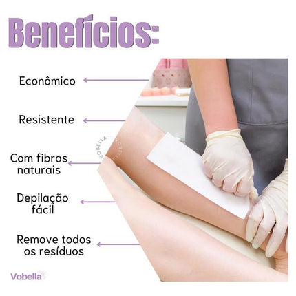 Depil Bella Roll of TNT Waxing Cloth for Hair Removal White 50 Meters
