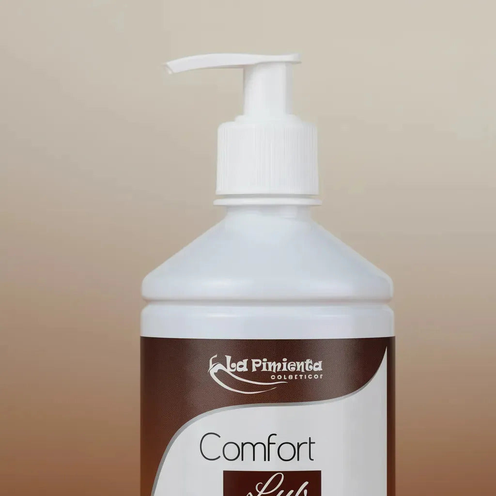 Water-based, edible lubricant by BuyBrazil in chocolate flavor, 500g, with a smooth, comfortable texture and appealing chocolate appearance.