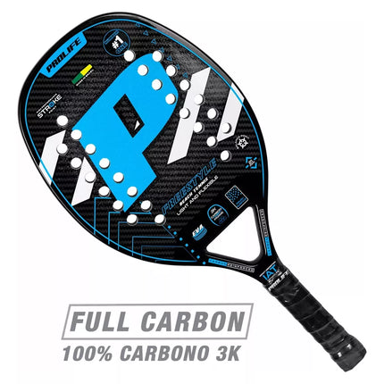 Beach Tennis Freestyle Racket 3k Carbon Original Prolife Blue