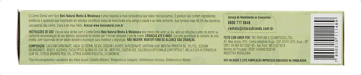 Boni Natural Mint and Melaleuca Toothpaste 90g