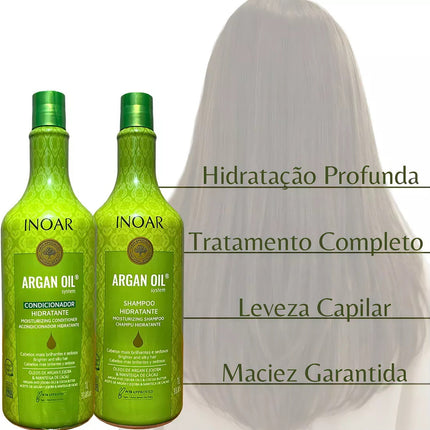 Inoar Argan Oil Progressive Brush 2X1000ml/33.8 fl.oz.