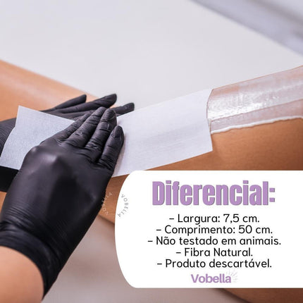 Depil Bella Roll of TNT Waxing Cloth for Hair Removal White 50 Meters