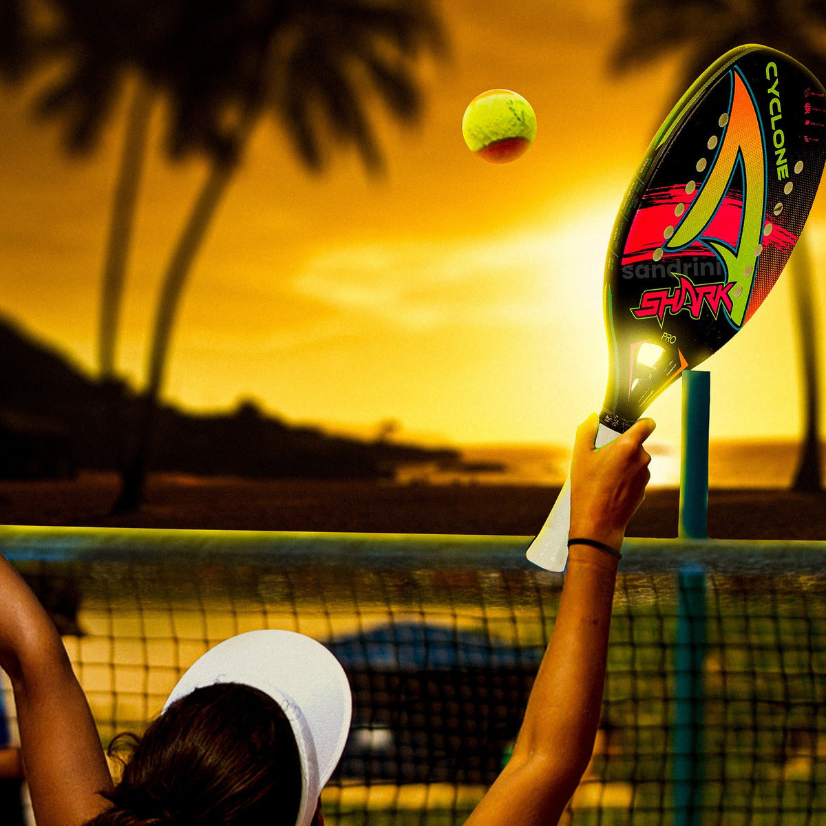 Shark Cyclone Beach Tennis Racket Black