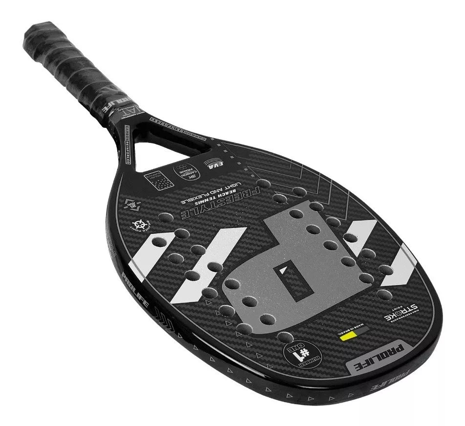 Beach Tennis Freestyle Racket 3k Carbon Original Prolife Gray