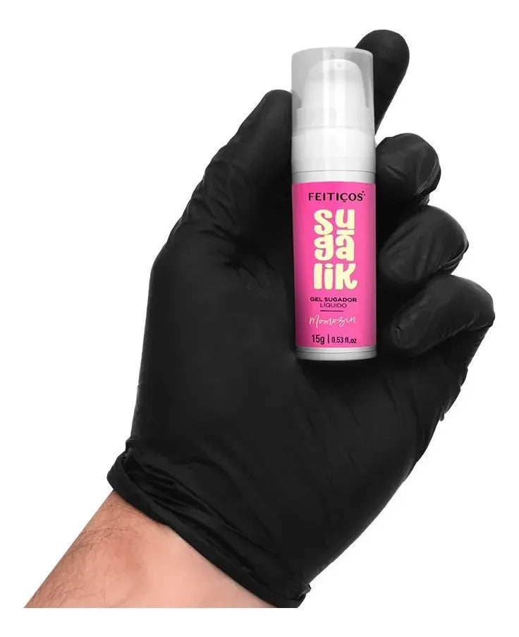 Sugalik Momozin Strawberry flavored intimate sensory gel in 15g tube, with whipped cream texture from BuyBrazil.